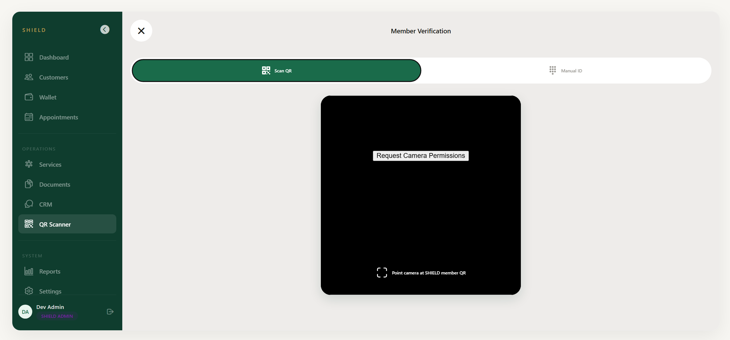 Staff QR member verification